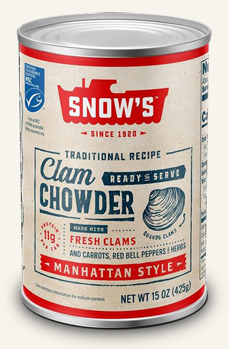 SNOW'S® MANHATTAN STYLE CLAM CHOWDER - READY TO SERVE!